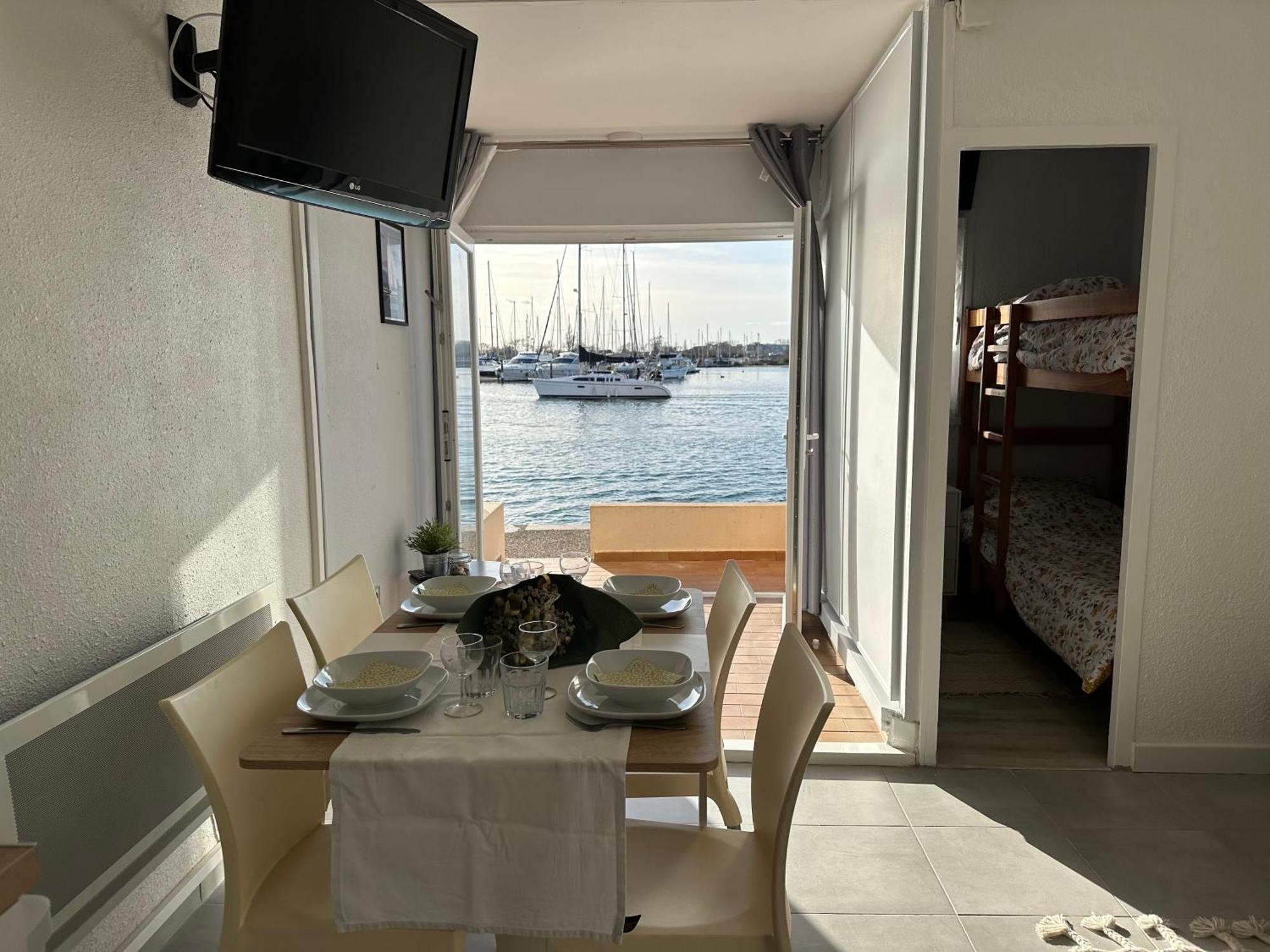 Studio - Les Pieds Dans L'Eau Agreable En Toutes Saisons 4 Couchages - Climatisation - Parking Prive - Piscine Sur Mer - Vue Magnifique Et Rare - Situation Optimum - Les Argonautes - Ile Des Pecheurs - Cap D'אגדה מראה חיצוני תמונה